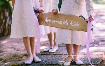 Utterly Adorable Flower Girl Inspiration, Laced With Lavender Decor Details