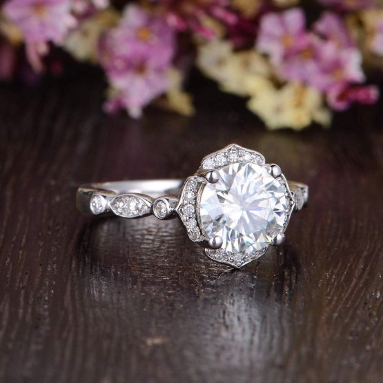 Top 8 Wedding Trends for 2023 – Flawless Moissanite – Bridal Musings – Art deco style bridal ring set 6